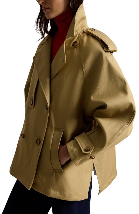 Balloon Cotton Twill Trench Coat