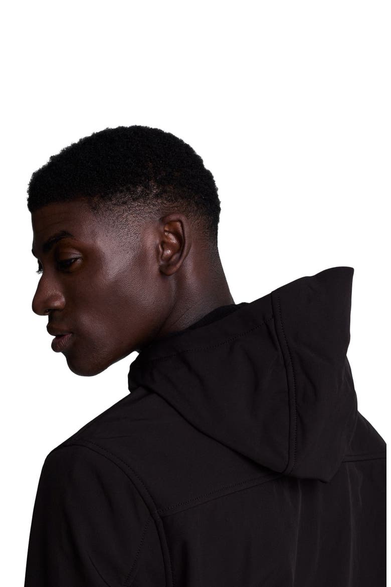 Fleece Back Softshell Jacket, Alternate, color, Jet Black