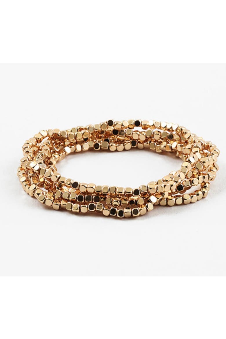 Gold Square Bracelets, Main, color, Gold