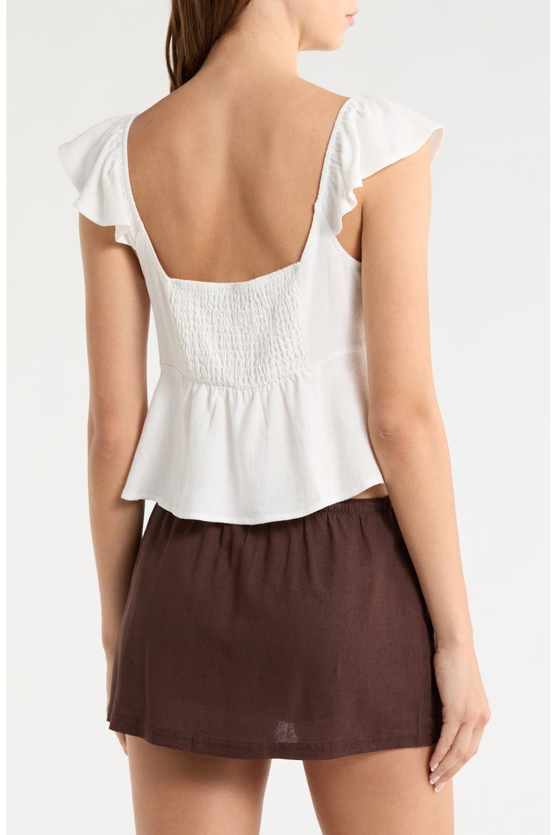 Keyhole Babydoll Tank, Alternate, color, WHITE
