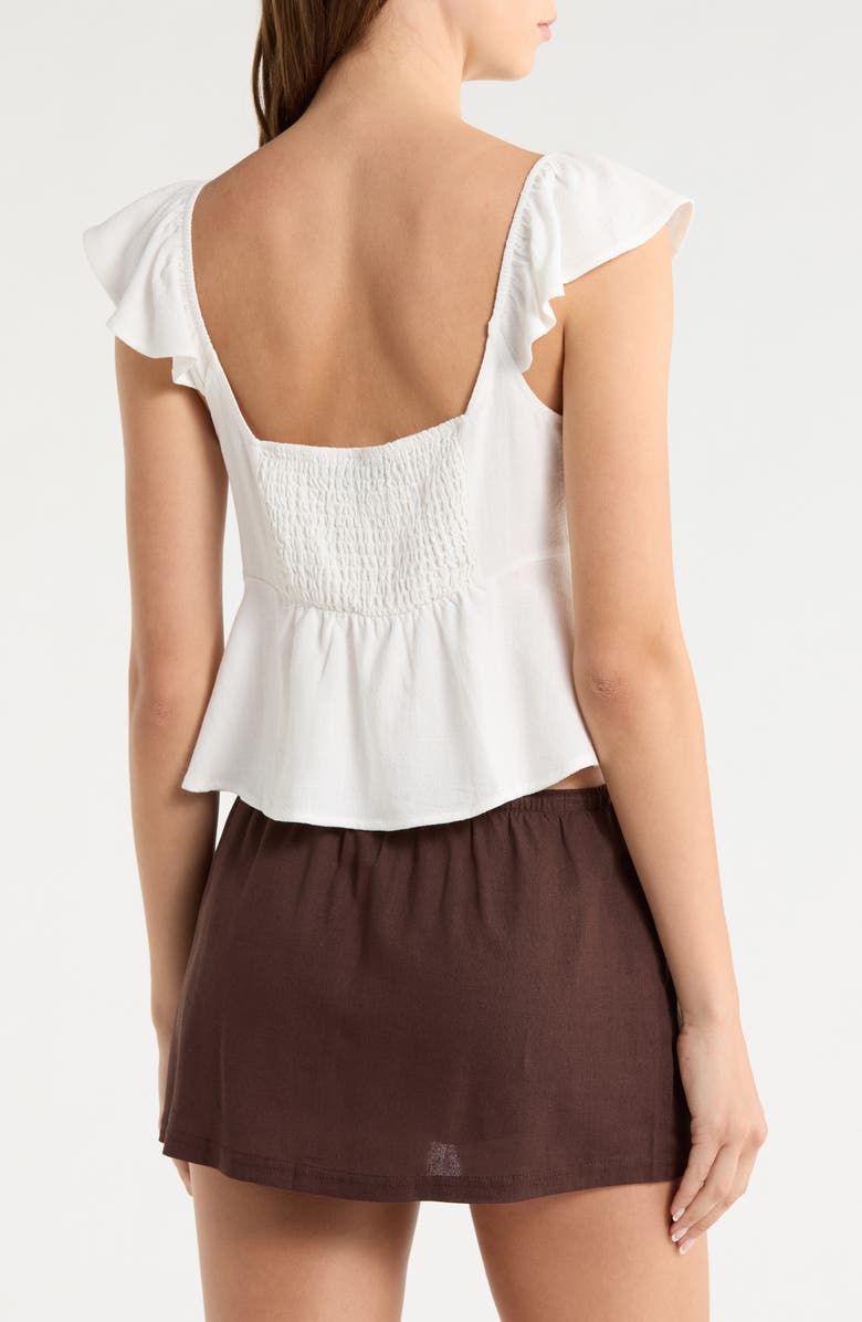 PacSun Keyhole Babydoll Tank, Alternate, color, White