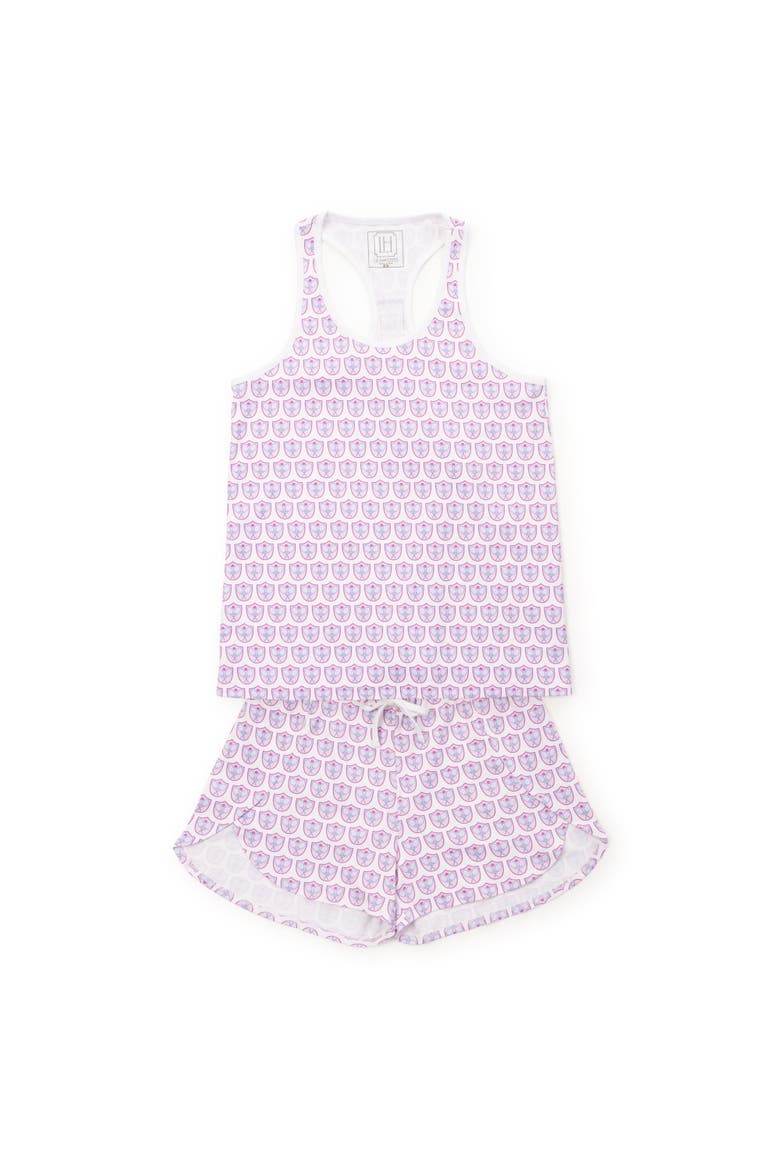 Alyssa Women's Pajama Short Set, Main, color, Tennis Crest Pink