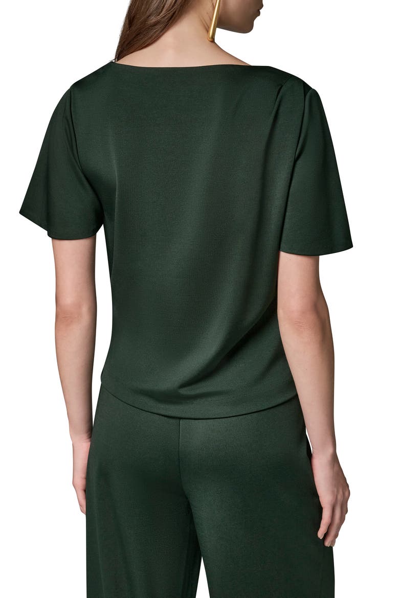 Ruched Side Short Sleeve Shirt, Alternate, color, BLK FOREST