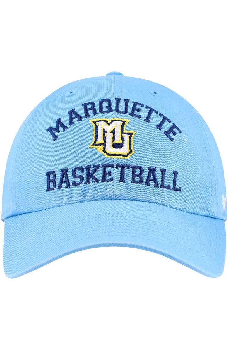 '47 Men's '47 Light Blue Marquette Golden Eagles Clean Up Adjustable Hat, Alternate, color,