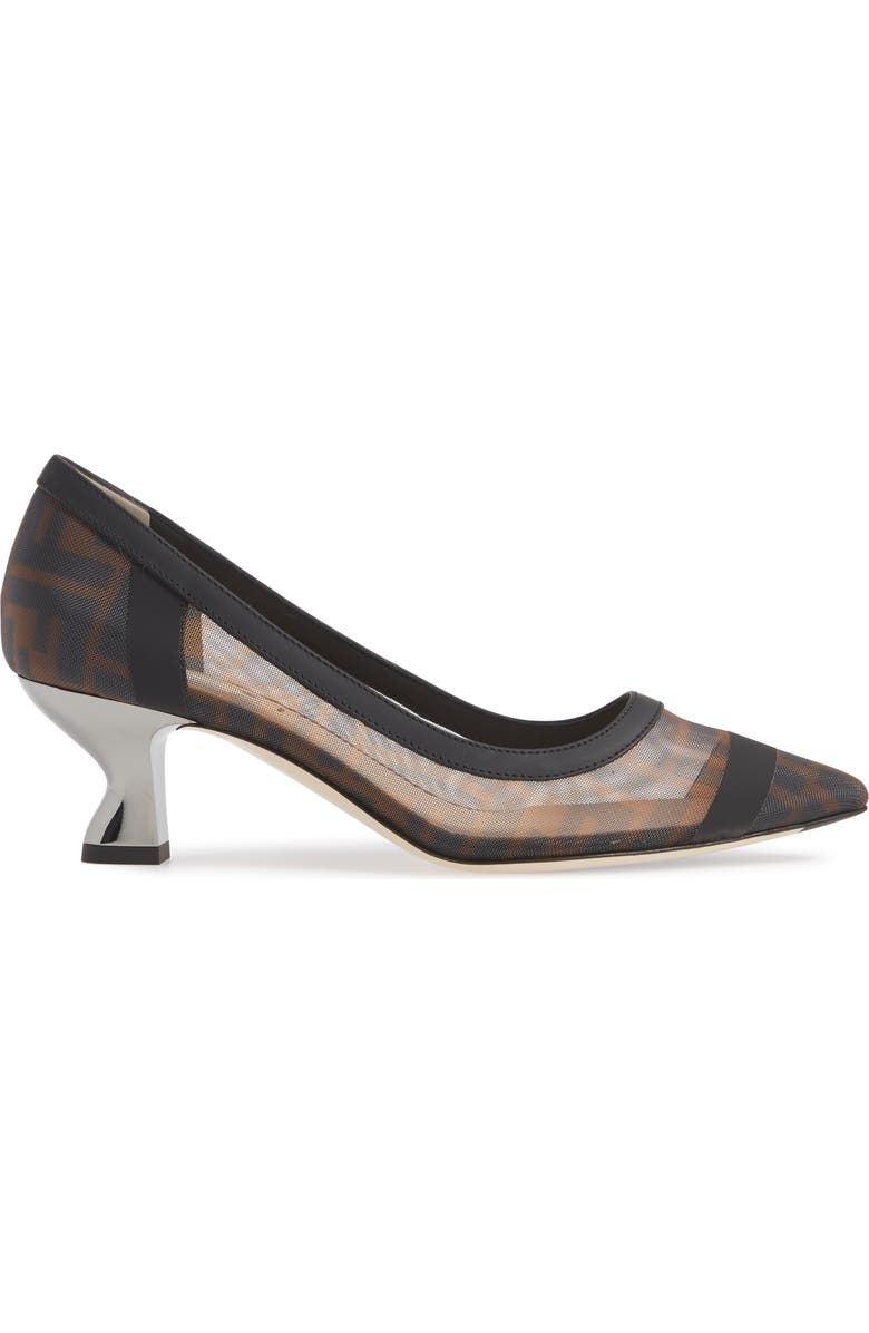 Fendi Colibri Logo Pointed Toe Pump, Alternate, color,