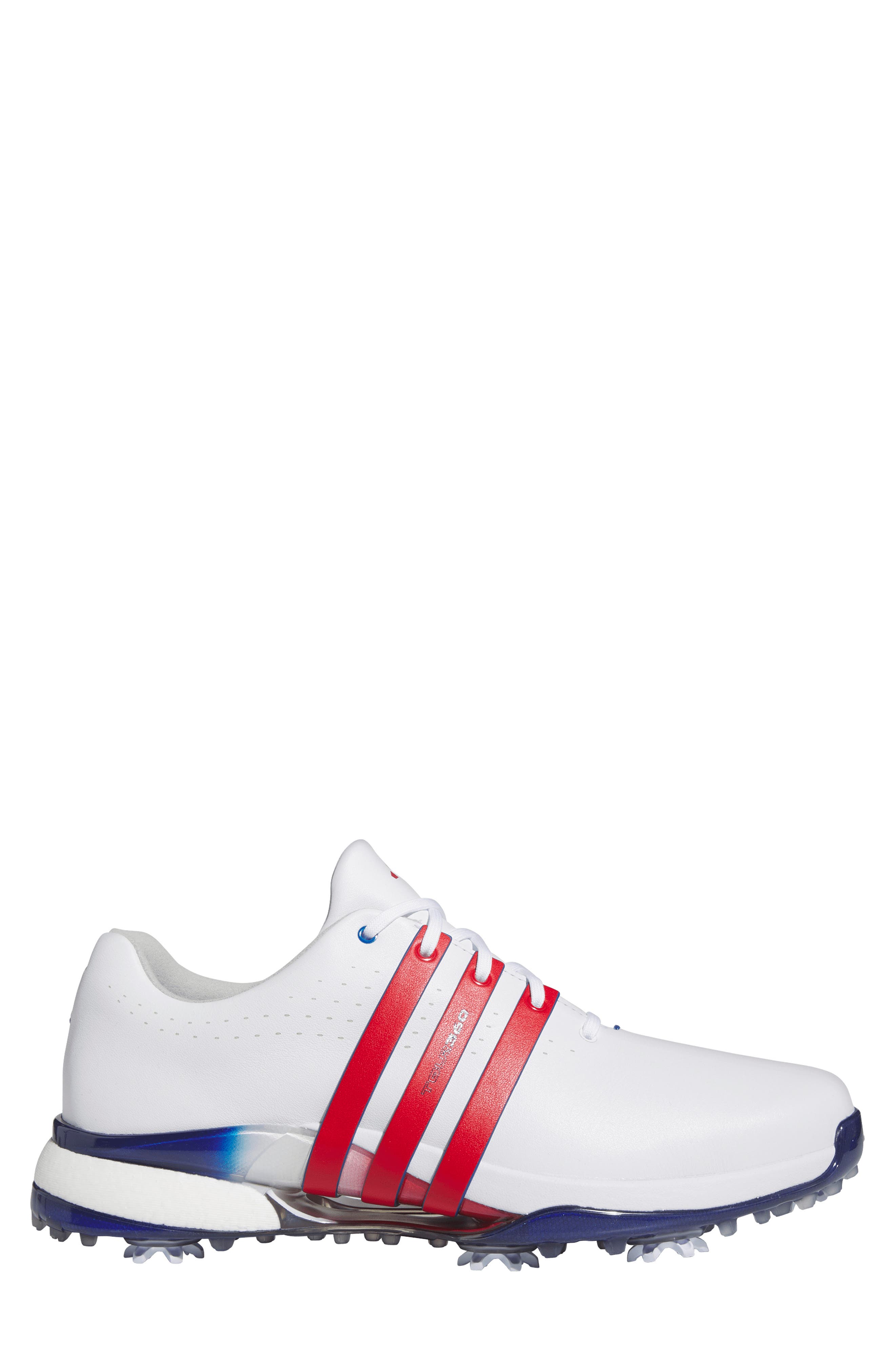 adidas Tour360 24 Golf Shoe, Alternate, color, White/ Scarlet/ Royal Blue