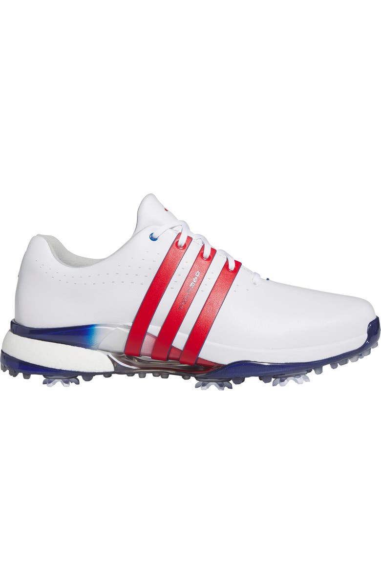 adidas Tour360 24 Golf Shoe, Alternate, color, White/ Scarlet/ Royal Blue