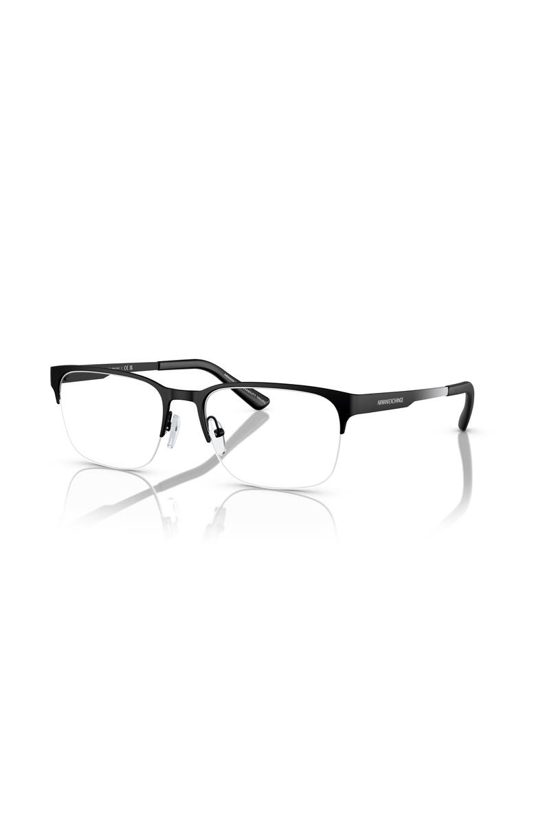 Armani Exchange 55mm Rectangle optical glasses, Main, color, Black