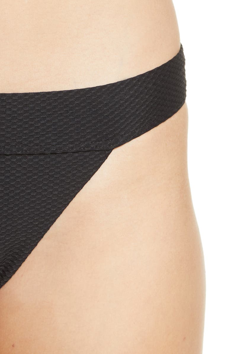 Chelsea28 Banded Textured Bikini Bottoms, Alternate, color,