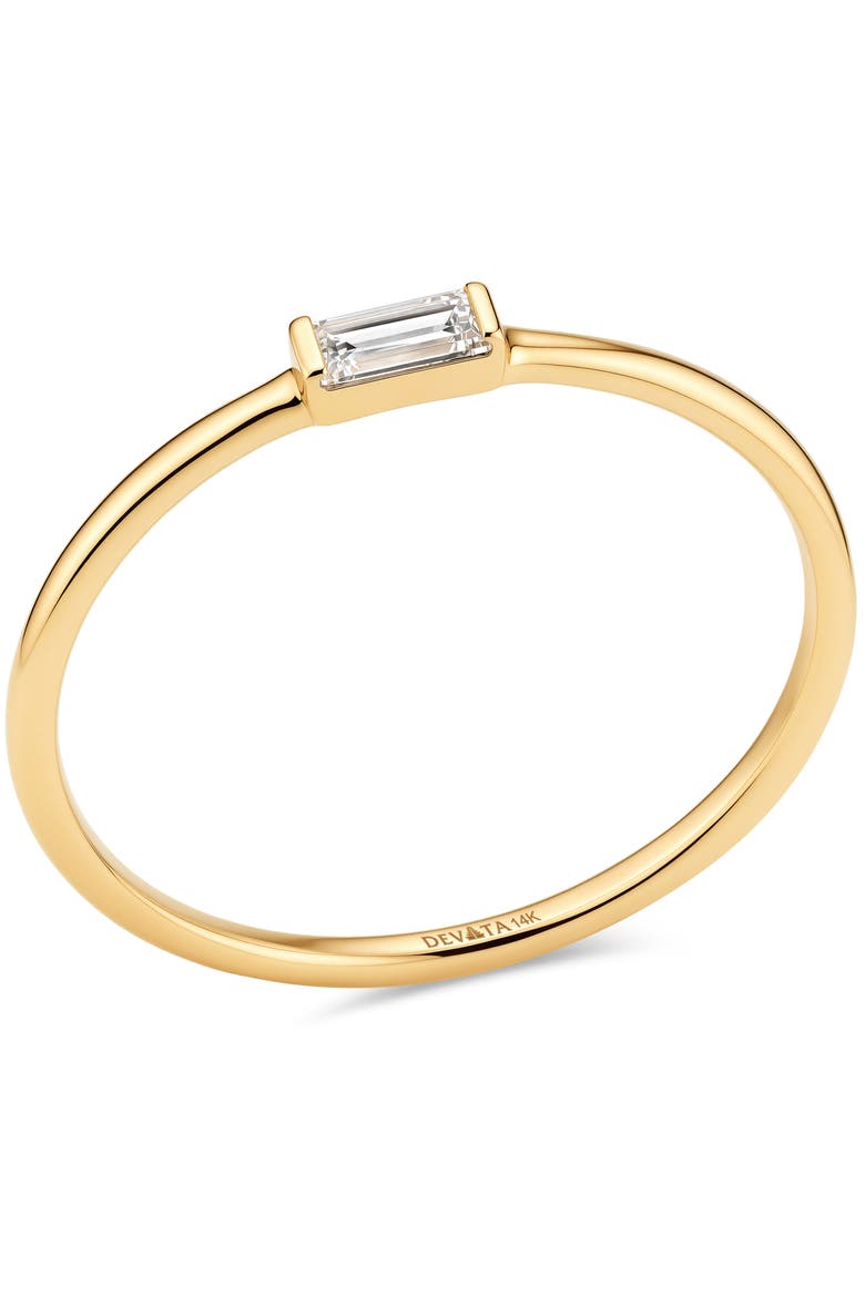Baguette Lab Grown Diamond Ring in 14K Gold, Alternate, color, Yellow Gold