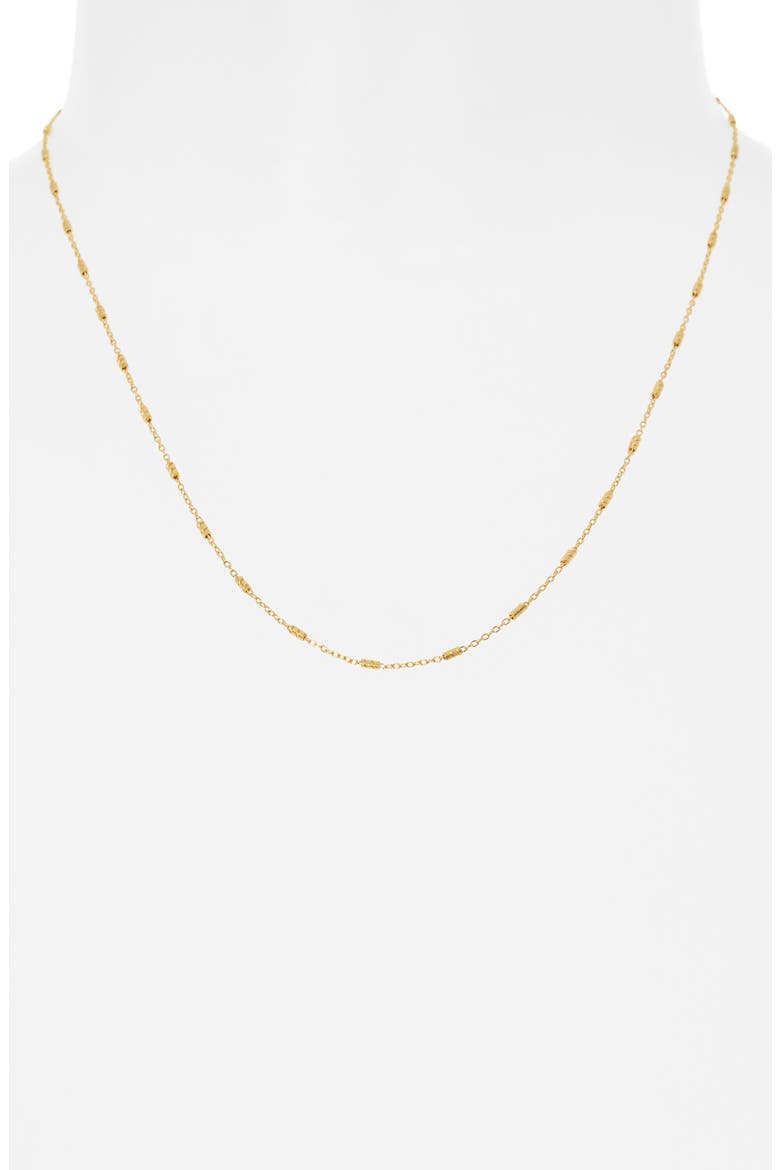 Bar Station Chain Necklace, Alternate, color, GOLD