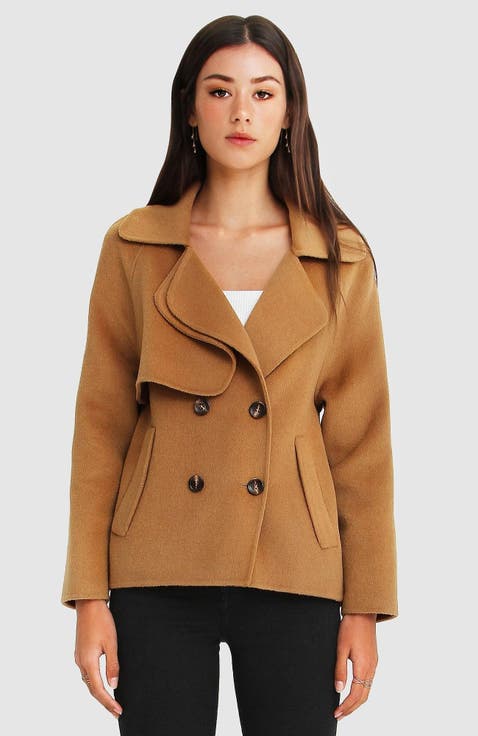 I'm Yours Double Breasted Wool Blend Coat