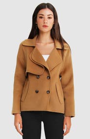 Belle & Bloom I'm Yours Double Breasted Wool Blend Coat