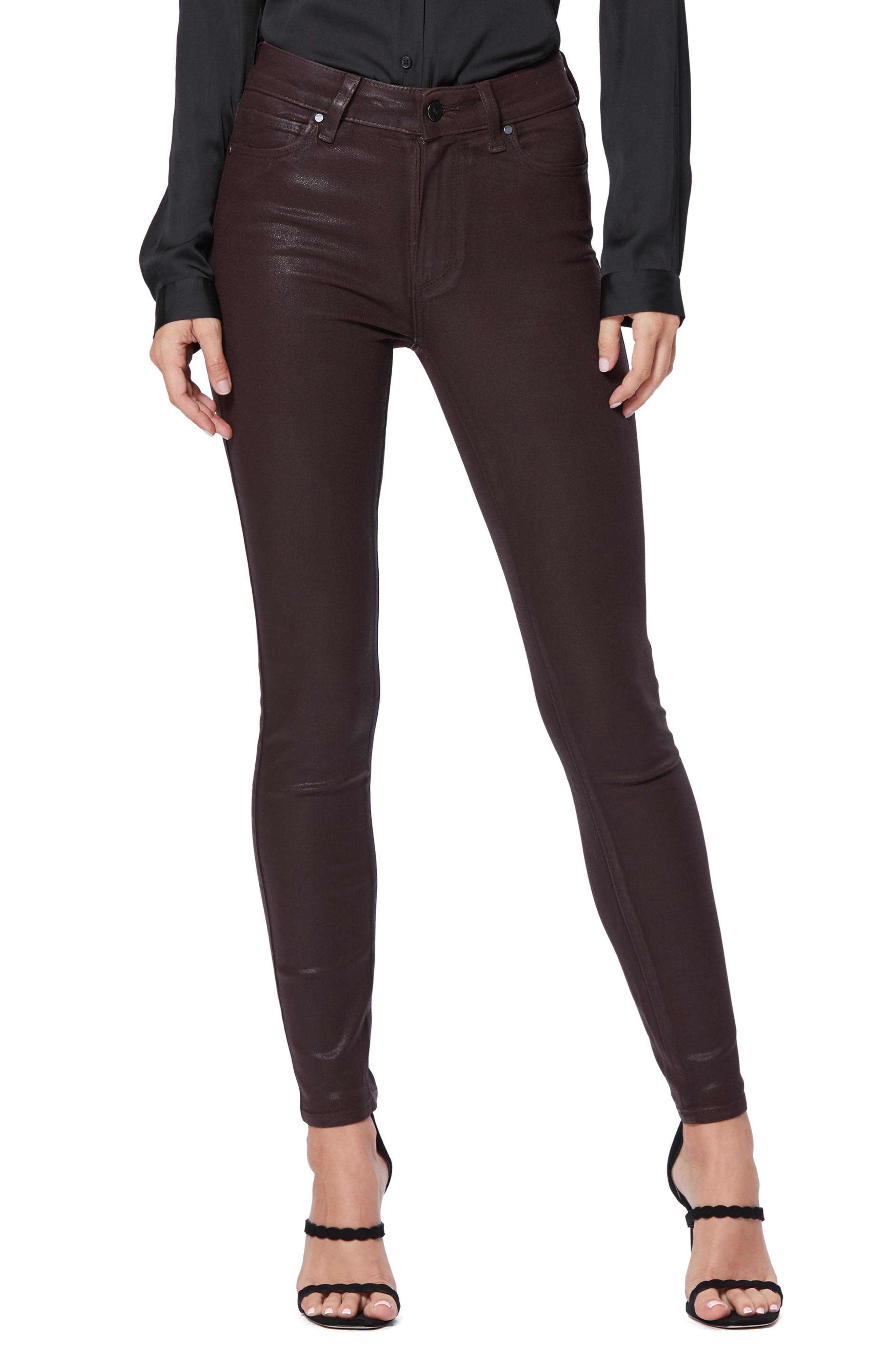 Transcend - Hoxton Coated High Waist Skinny Jeans (Nordstrom Exclusive)