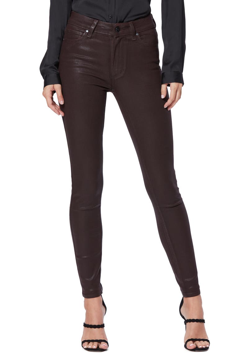 Transcend - Hoxton Coated High Waist Skinny Jeans (Nordstrom Exclusive), Main, color, CHRYCFELXC