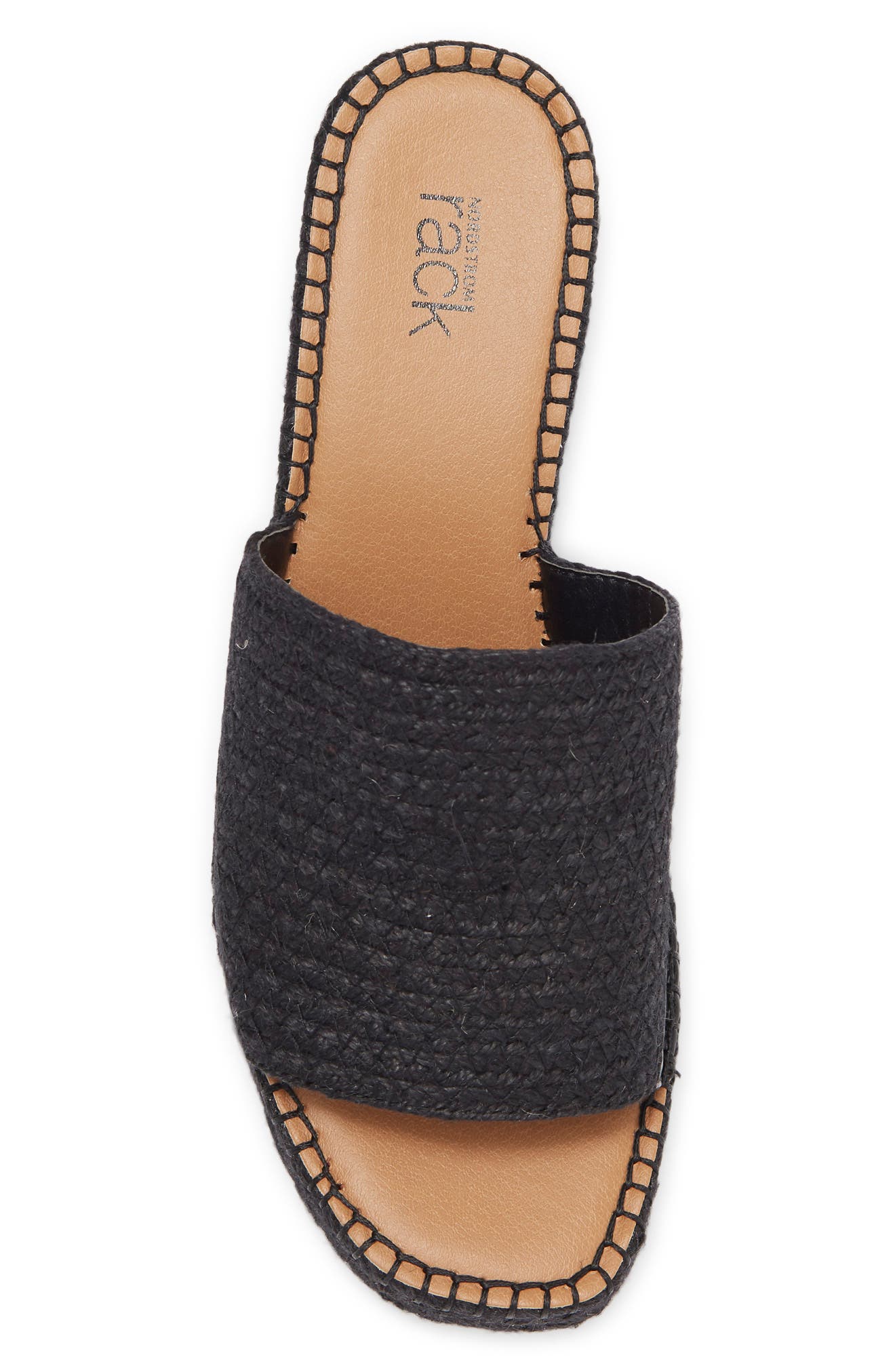 NORDSTROM RACK Claire Jute Wedge Slide Sandal, Alternate, color, Black