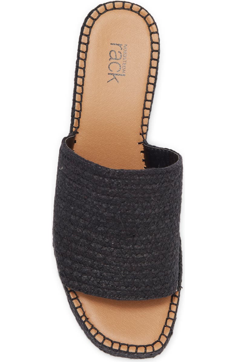 NORDSTROM RACK Claire Jute Wedge Slide Sandal, Alternate, color, Black