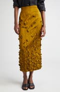 Michael Kors Collection Floral Satin Skirt