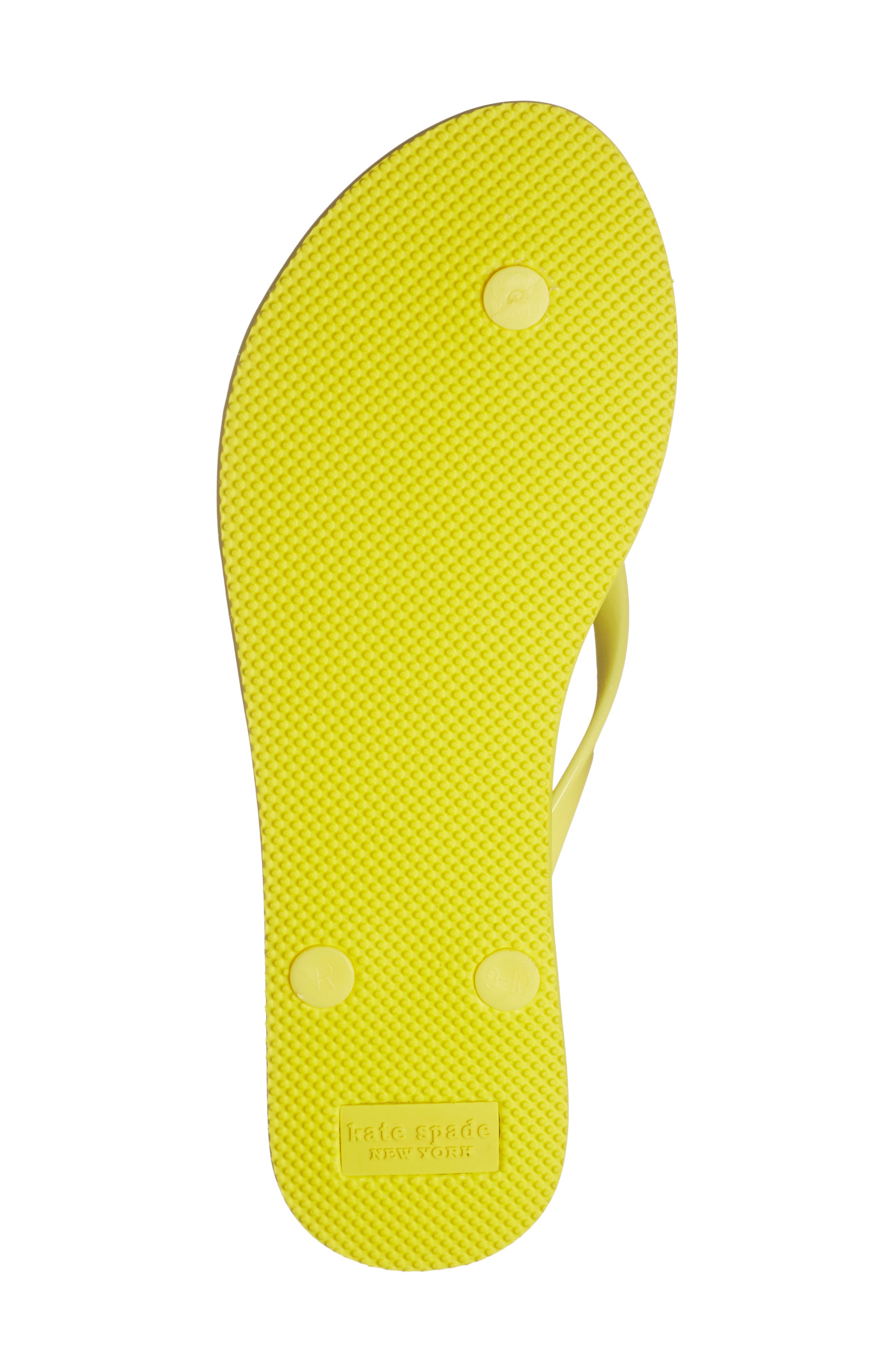 feldon flip flop sandal, Alternate, color, CADMIUM YELLOW/ LEMON PRINT
