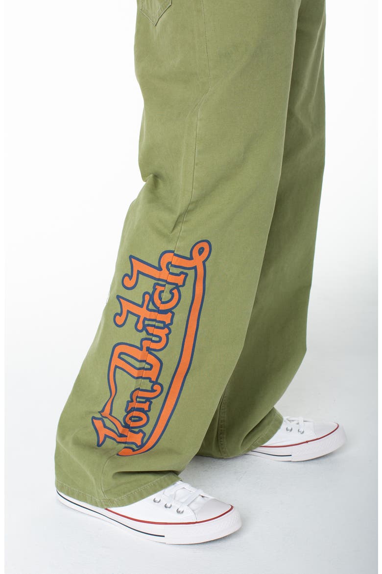 Baggy Contrast Graphic Patch Straight Reaper Pant, Alternate, color, Sphagnum