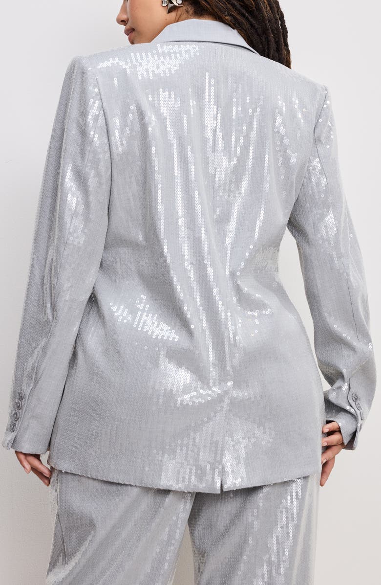 Good American Oversize Sequin Blazer, Alternate, color, 