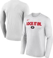 Nike Men's Nike  White Georgia Bulldogs 2026 On-Court Bench Long Sleeve T-Shirt