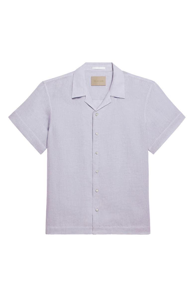 Helmut Lang Relaxed Linen Camp Shirt, Alternate, color, Pacific