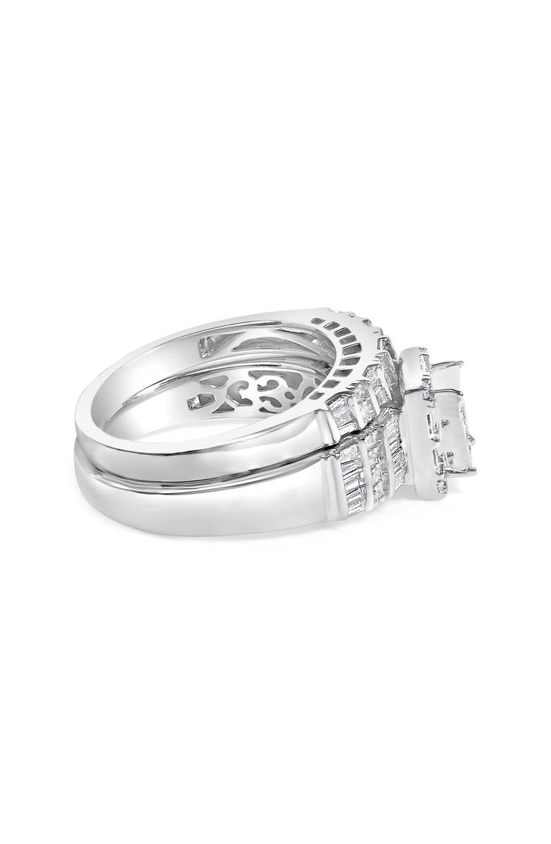 Haus of Brilliance Sterling Silver 1.0 Cttw Diamond Composite Head Bridal Engagement Ring Set, Alternate, color, Silver