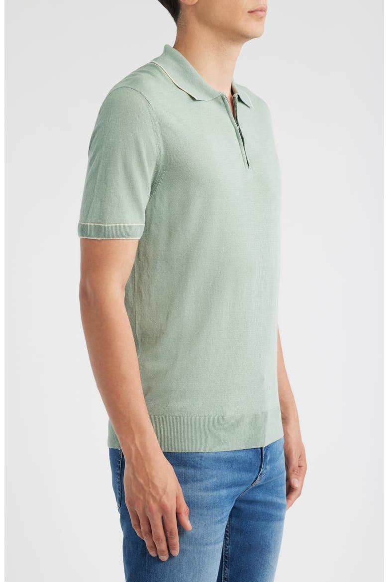 Jiovanotto Quarter Zip Polo, Alternate, color, OPEN GREEN