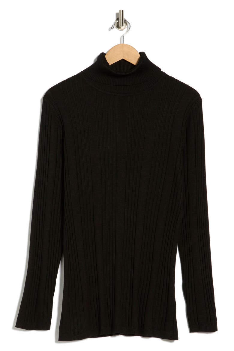 Yalex Turtleneck Sweater, Alternate, color, JET BLACK