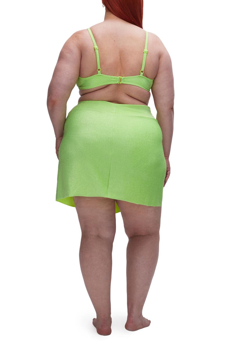 Sparkle Twist Cover-Up Sarong, Alternate, color, ELECTRIC LIME002