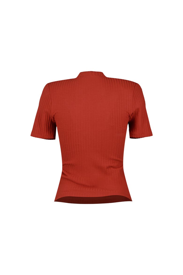 Puffed Shoulder Chedrón Top, Alternate, color, Chedron