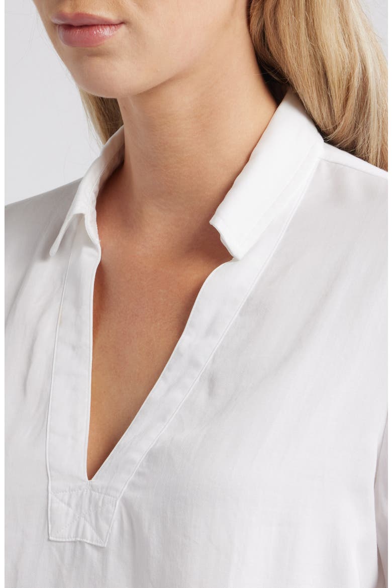 Long Sleeve Popover Top, Alternate, color, WHITE