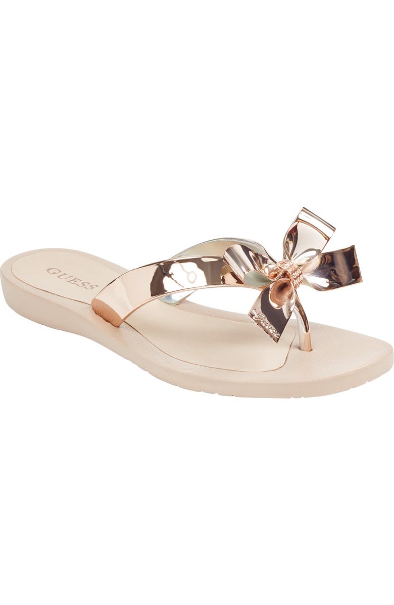 GUESS Tutu Flip Flop, Main, color, Gold