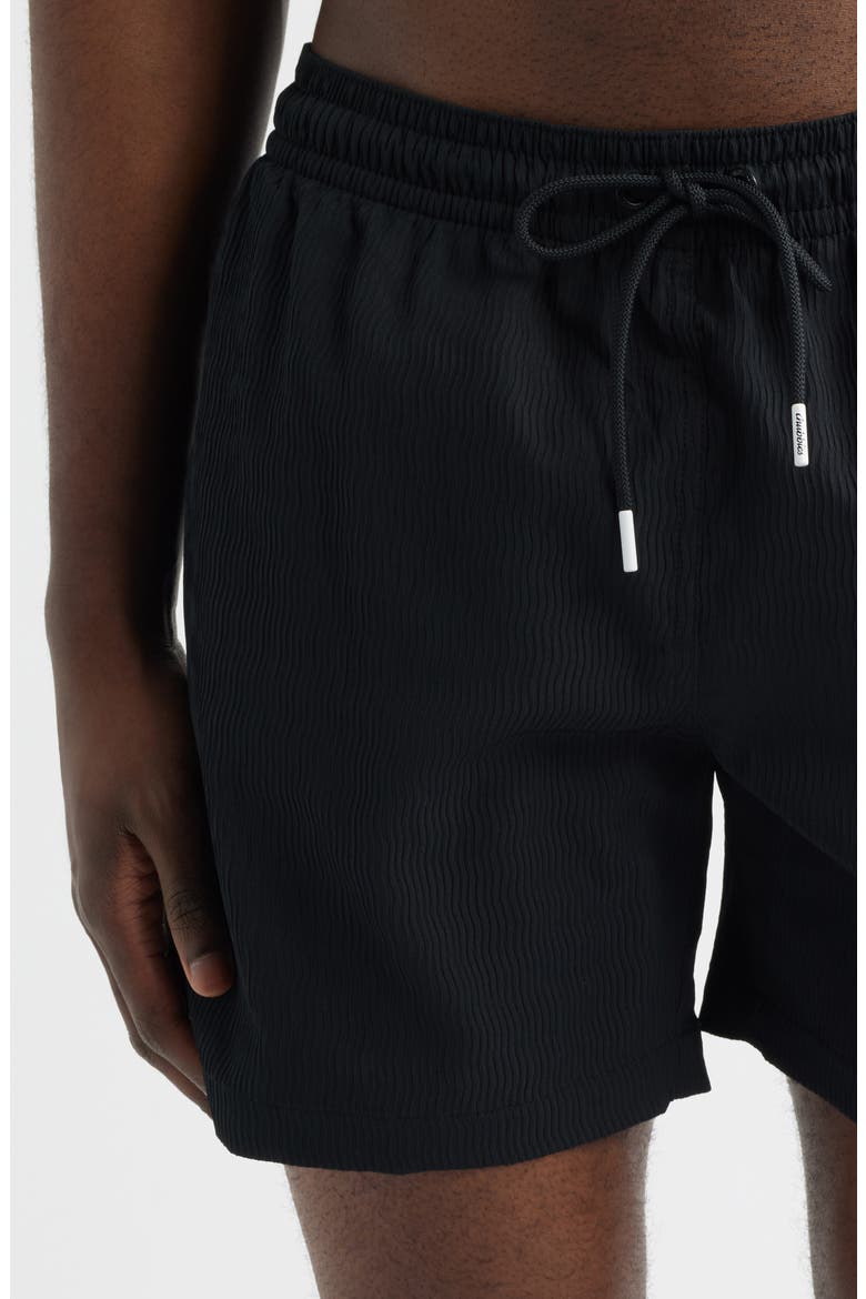 The Secret Agent 5.5-Inch Swim Trunks, Alternate, color, BLACK - SOLID