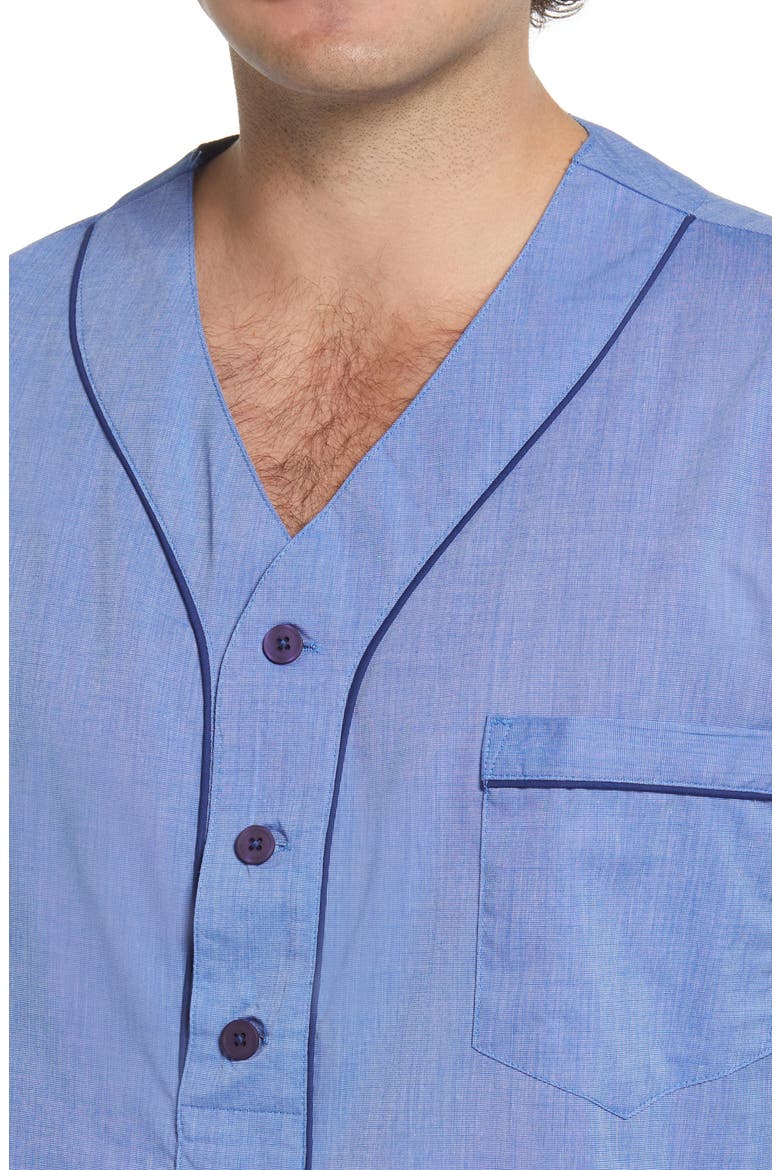 Cotton Blend Nightshirt, Alternate, color, BLUE