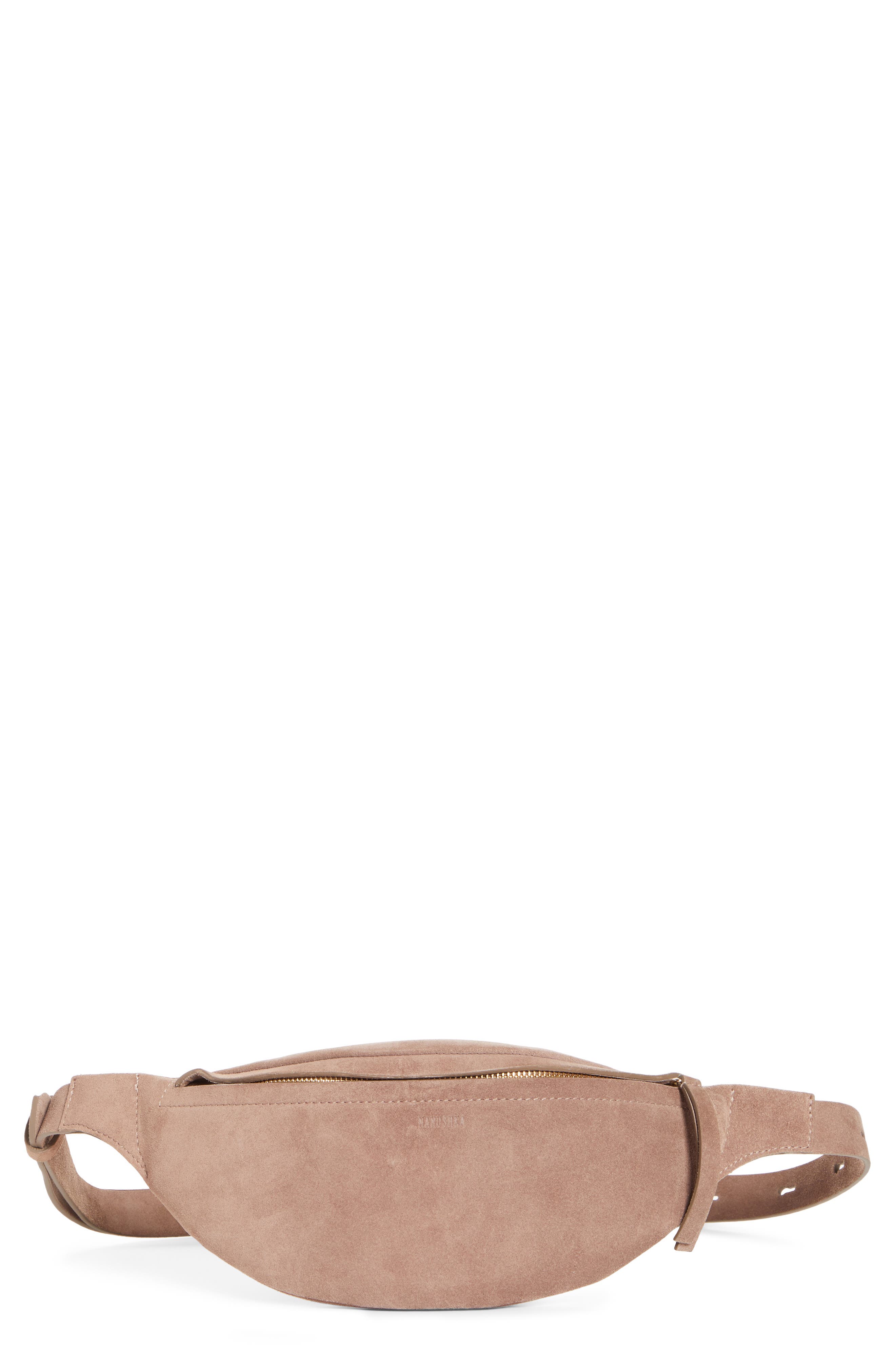 Nanushka Lubo Suede Belt Bag, Main, color, 