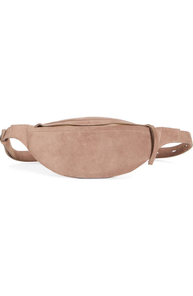 Nanushka Lubo Suede Belt Bag, Main, color,