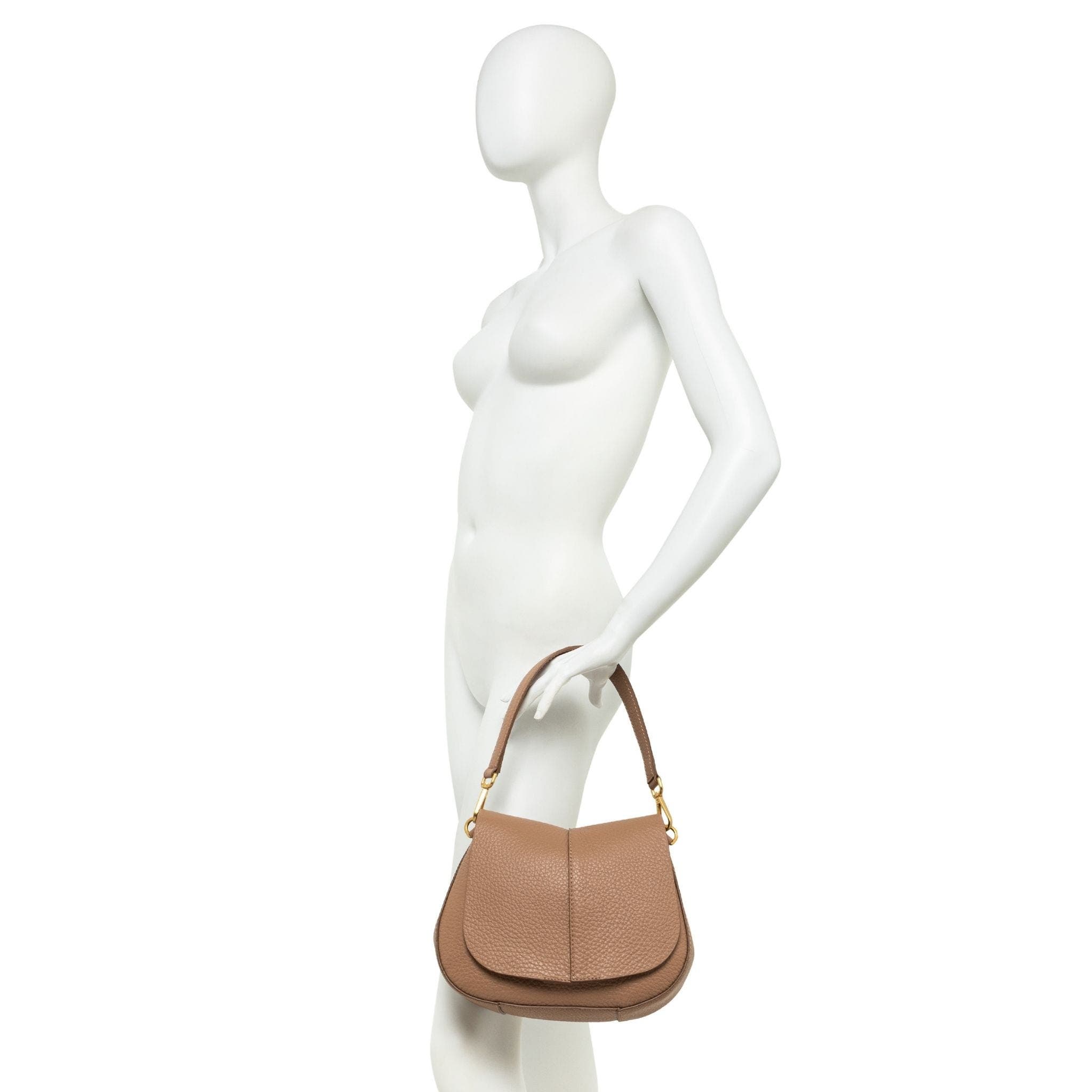 Helena Round Leather Shoulder Bag, Alternate, color, off-white