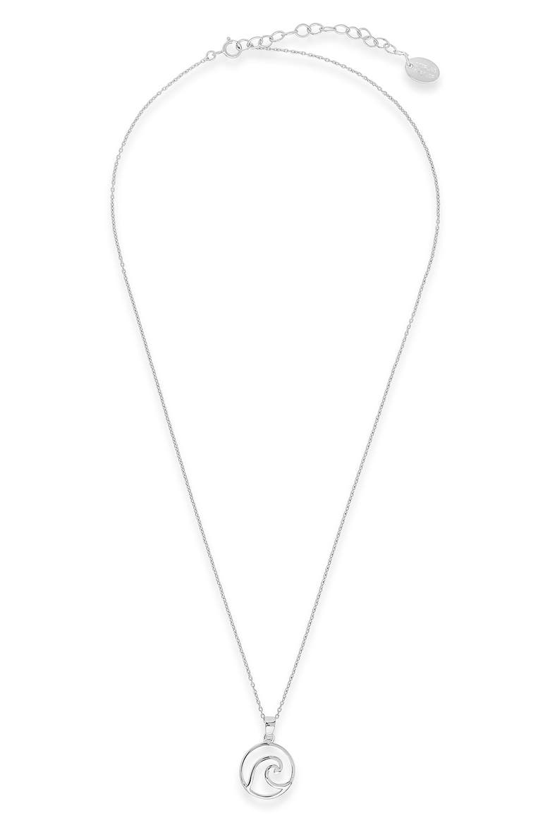 Wave Necklace & Earrings Set, Alternate, color, SILVER