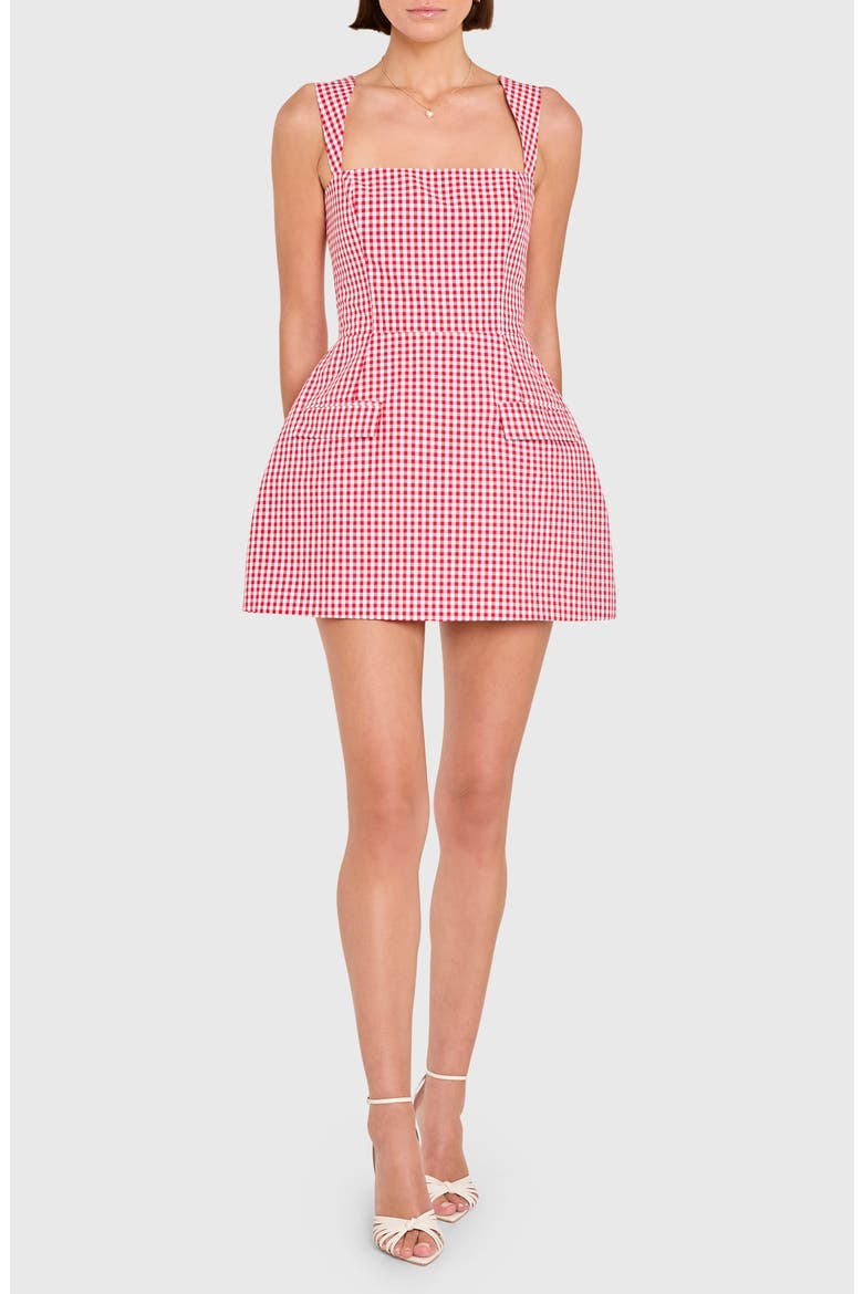 Bethany Skort Romper, Main, color, RED WHITE