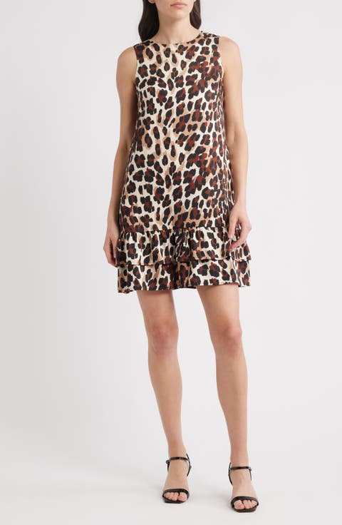 Leopard Print Sleeveless Minidress