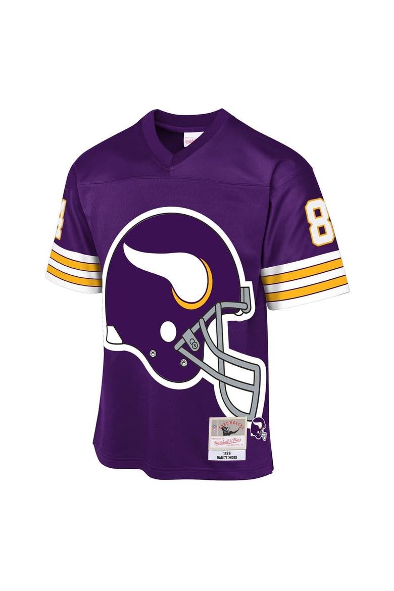 Youth Mitchell & Ness Randy Moss Purple Minnesota Vikings 1998 Throwback Fashion Jersey, Alternate, color, Purple