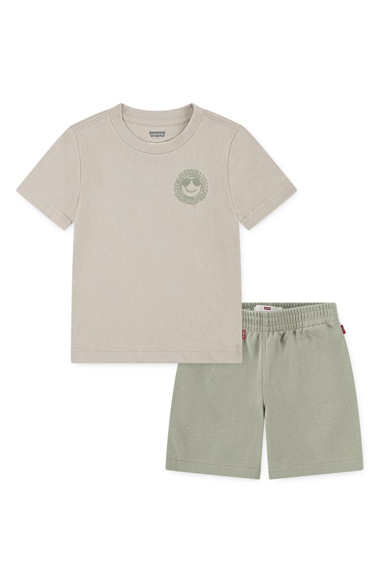 Levi's Kids' Smiley Graphic T-Shirt & Shorts Set, Alternate, color, 