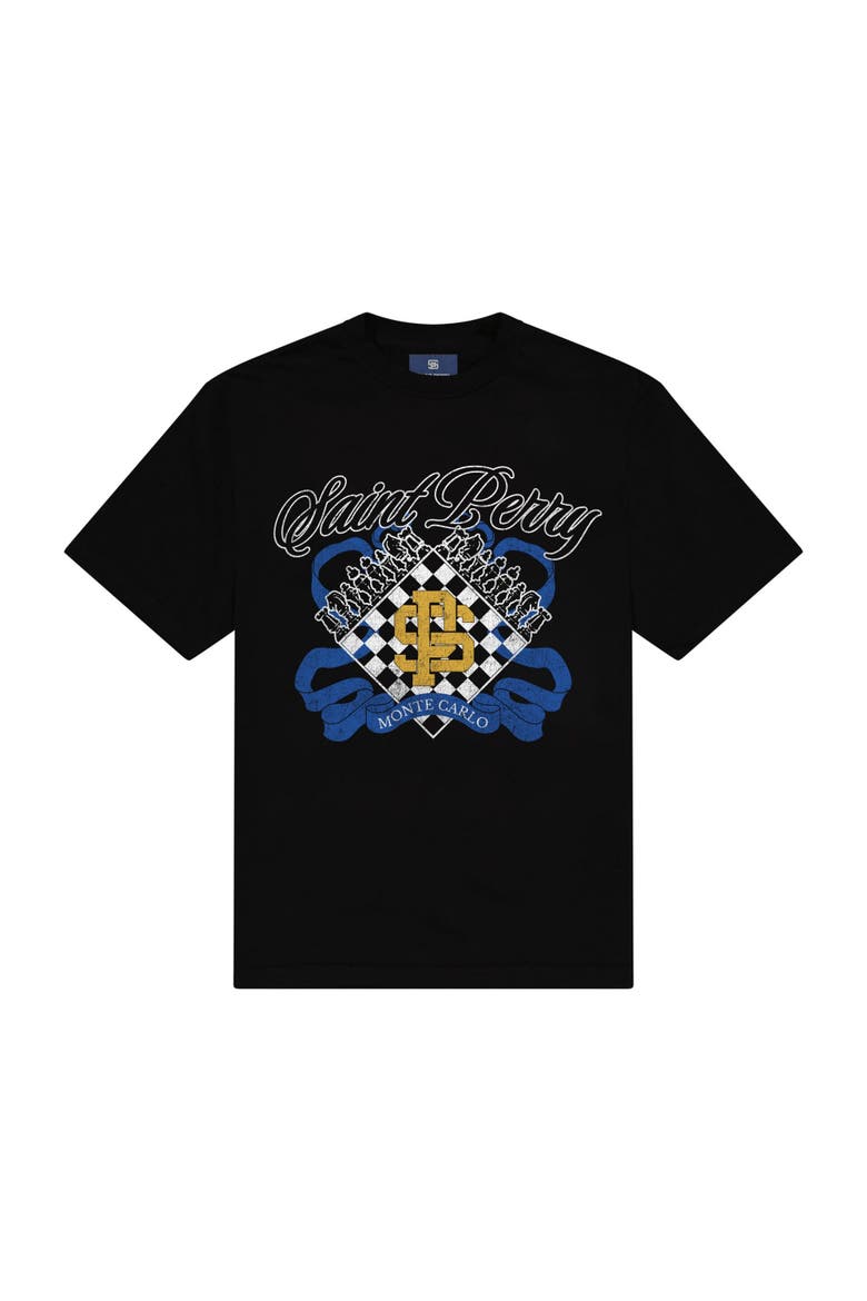 Monte Carlo Chess Crest Tees, Main, color, Black