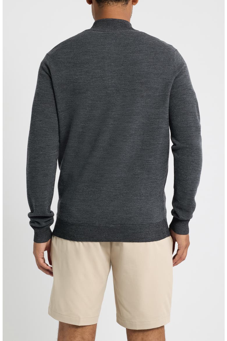 Blair Birdseye Merino Wool Quarter Zip Pullover, Alternate, color, CHARCOAL