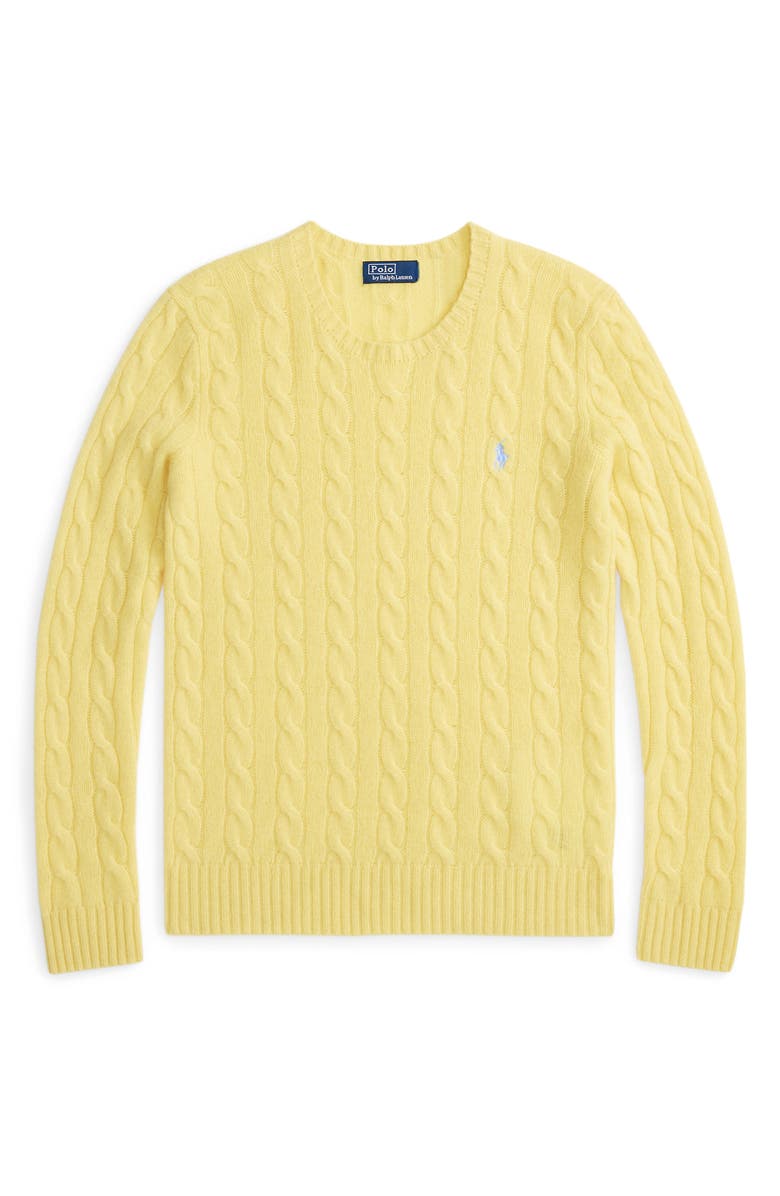Polo Ralph Lauren Cable Stitch Wool & Cashmere Sweater, Alternate, color,