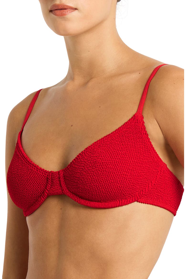 Gracie Balconette Bikini Top, Alternate, color, BAYWATCH RED