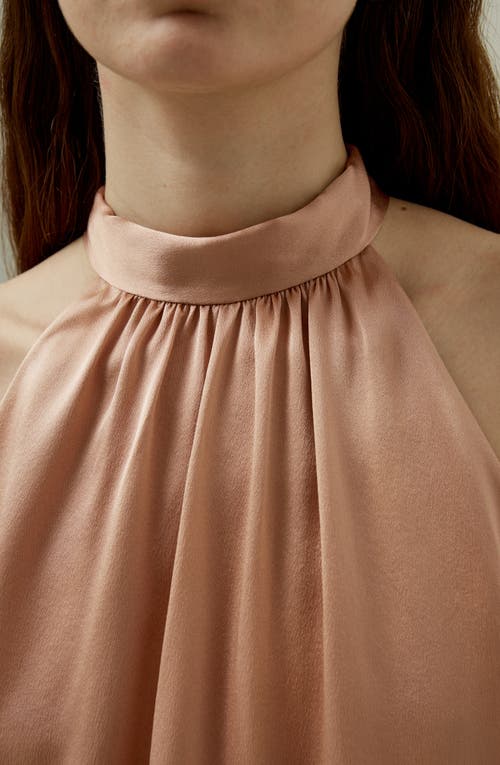 Shop Lilysilk Graceful Breeze Silk Halter Top In Quartz Rose