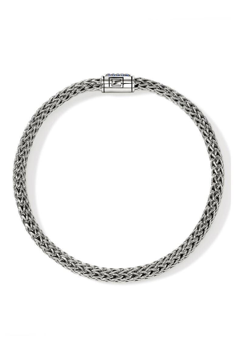 Icon Bracelet, Sterling Silver, Sapphires, 5MM, Alternate, color, BLUE SAPPHIRE